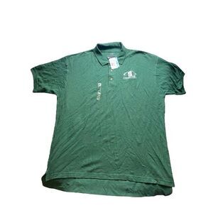 Michigan State Shirt Adult 2XL XXL Forest Green Spartans Active Polo Mens‎ NWT